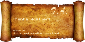 Trenka Adalbert névjegykártya